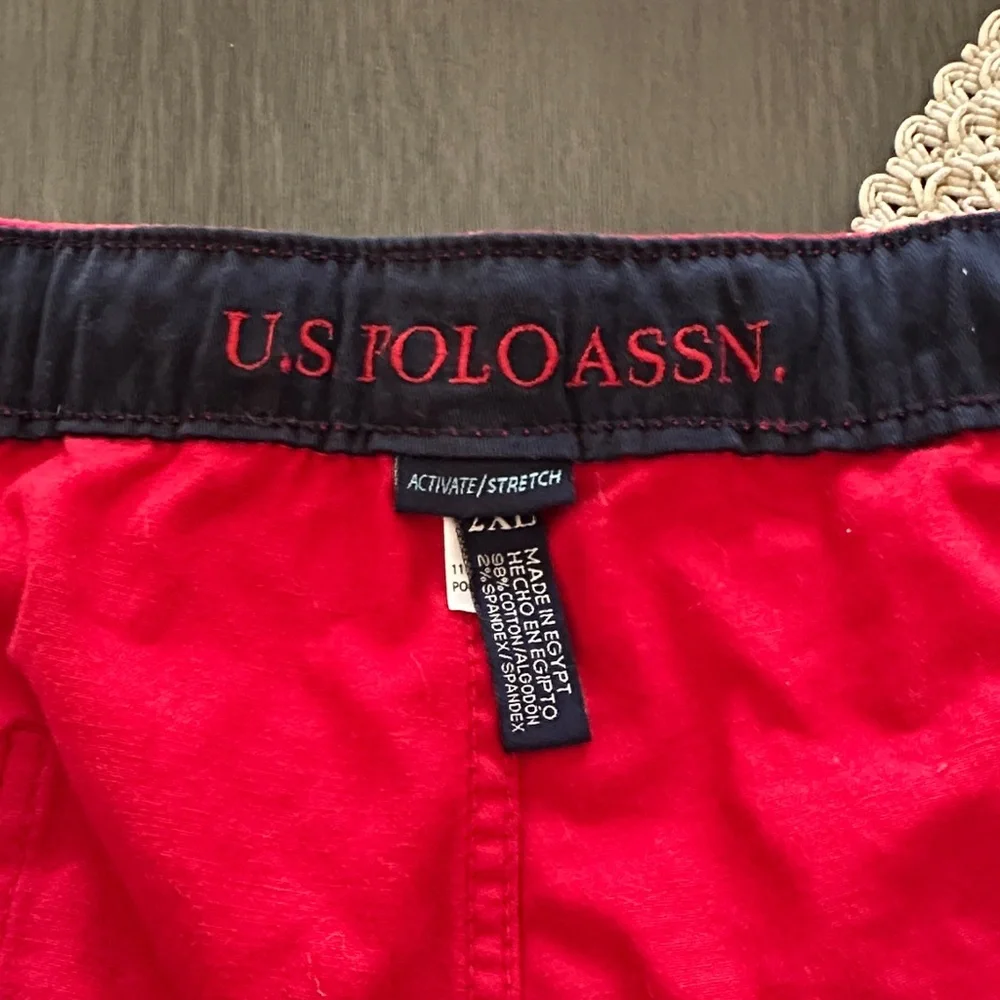 U.S. Polo Assn. Vibrant Red Men's Athletic Shorts - Picture 2 of 4